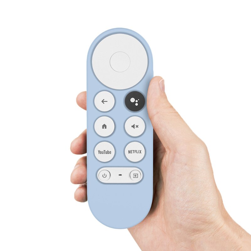 Pour Chromecast Avec Google TV Télécommande vocale Anti-Perte Coque En Silicone Portable Manches Télécommande