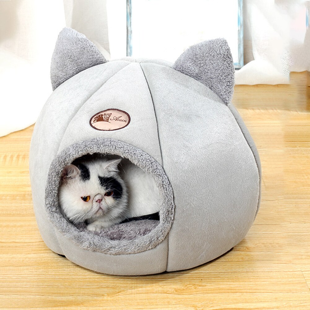 Cama cómoda para dormir profundamente en invierno para gato, cesta pequeña para casa de perro, productos para mascotas, tienda de campaña acogedora, cueva, cama para interior, novedad