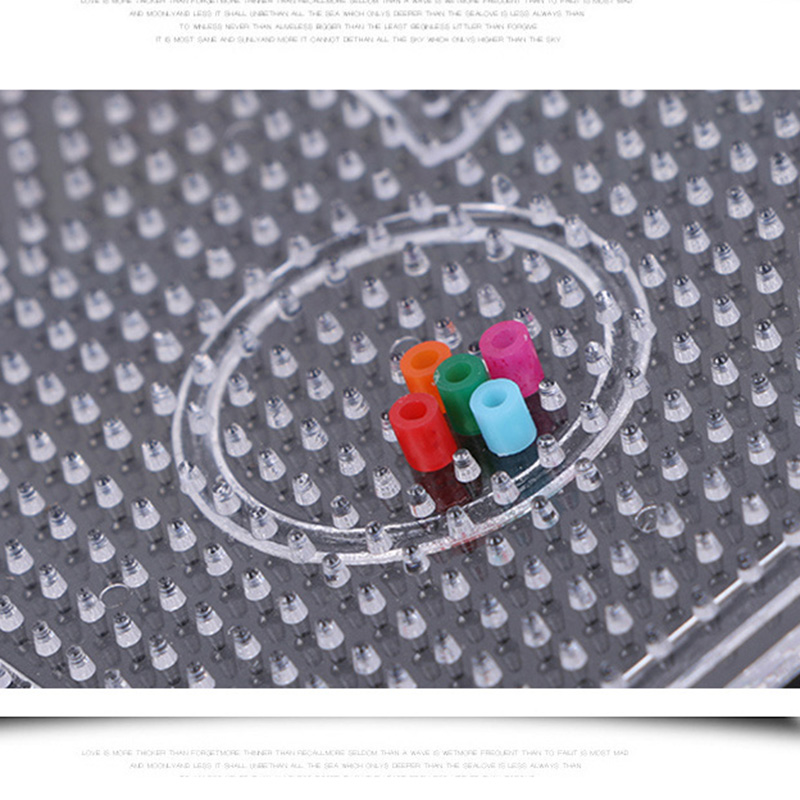 4PCS 2.6mm/5mm Fuse Beads Transparent Big Square Pegboards Ironing Beads Boards DIY Material Template Melting Beads Pegboard