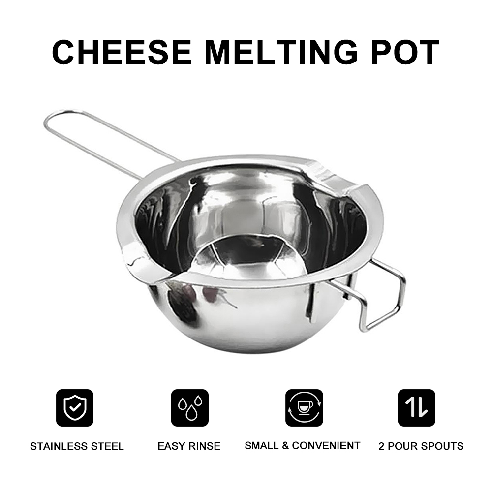 Recipiente para derretir Chocolate de 400mL, herramienta para hornear mantequilla y leche, olla de acero inoxidable para Chocolate, leche, Chocolate, queso, cacerola de azúcar