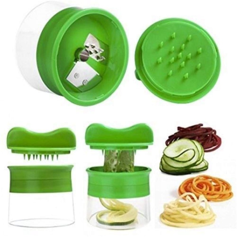 4 in 1 Grater for vegetables Slicer Cutter Vegetable Spiralizer Upgraded Heavy Duty Veggie Spiral Cutter Noodle Pasta Spaghetti