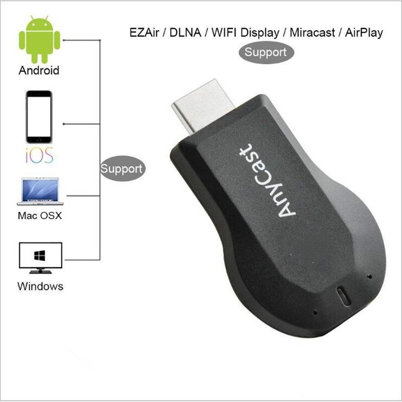 Langaton hdmi tv-tikku anycast  m2 airplay wifi-näyttö tv dongle vastaanotin miracast puhelimeen android pc