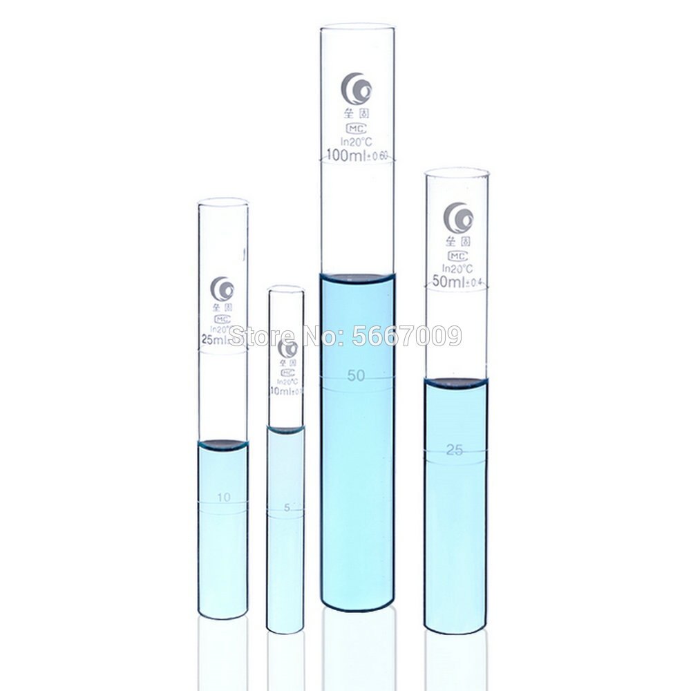 6 stk/parti 10ml 25ml 50ml 100ml glasfarve sammenligningsrør nessler kolorimetrisk rør til laboratorieeksperiment