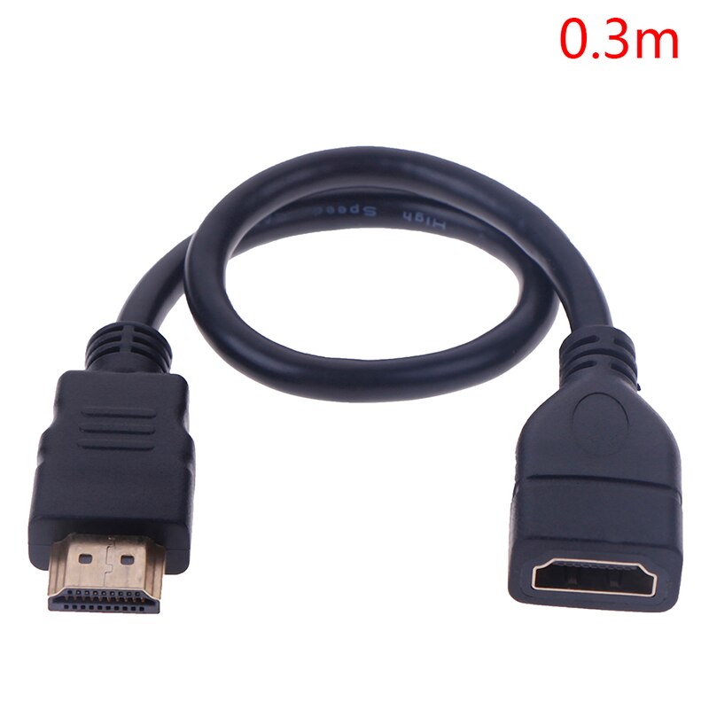 1Pc 15Cm/30Cm Hdmi-Compatibel Man-vrouw Verlengkabel Hdmi-Compatibel protector Extender Cord: 0.3m