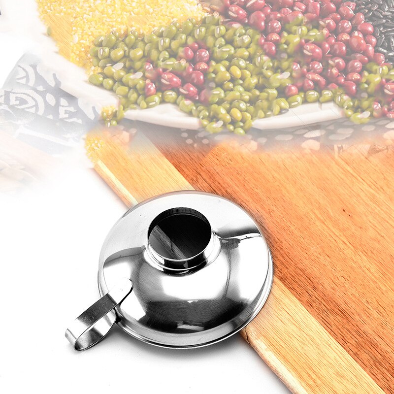 Embudo de boquilla ancha de acero inoxidable 430, 1 Uds., gran diámetro, grueso, embudo de acero inoxidable de con gancho, utensilios de cocina