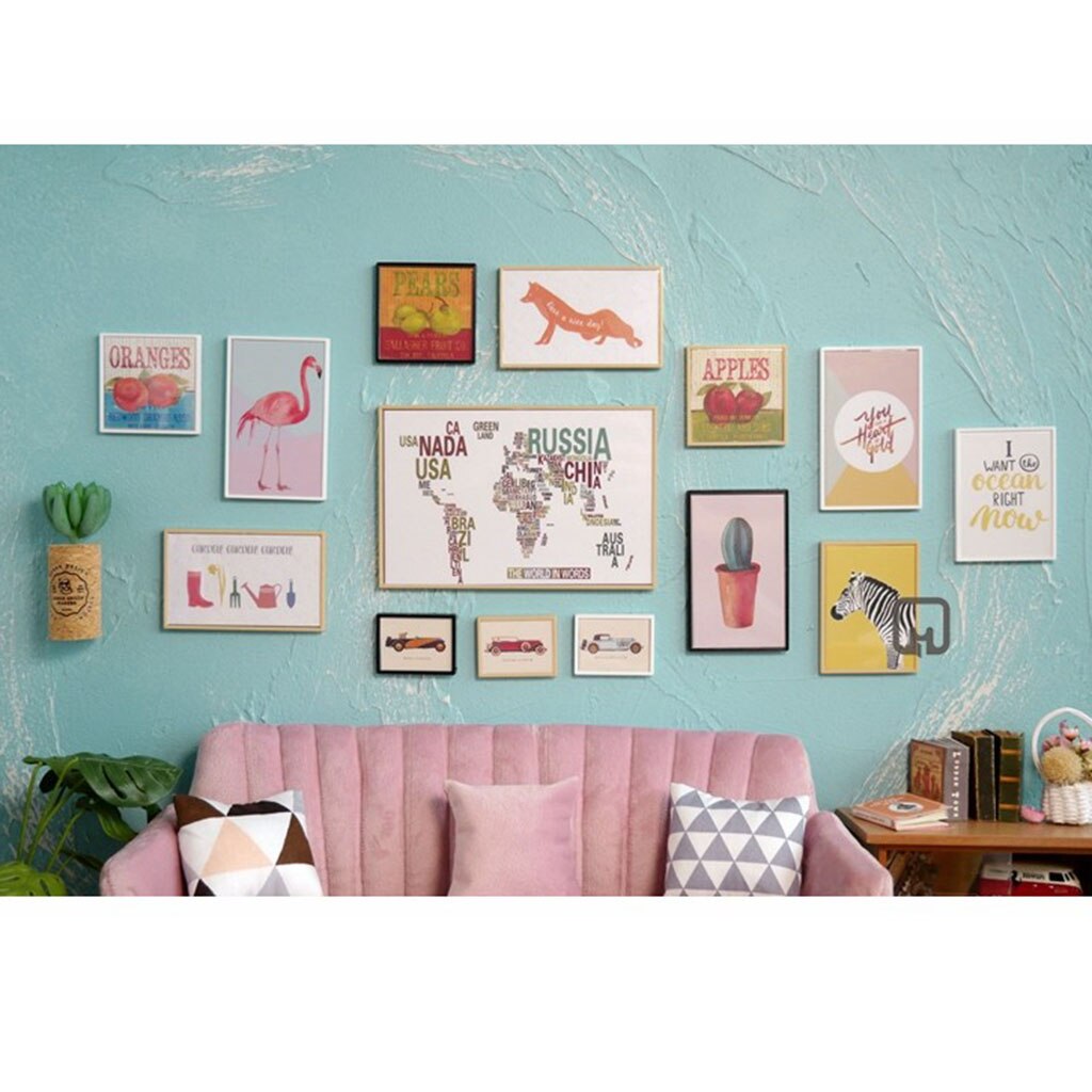 1:12 Miniatura casa delle bambole Foto Murale Pittura di Arte Della Parete Immagini arredamento -6pz