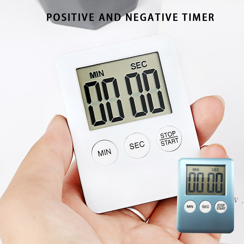 LCD Display Digital Kitchen Timer Cooking Baking Counter Set Loud Countdown Alarm Stopwatch Portable Kitchen Timer Tool