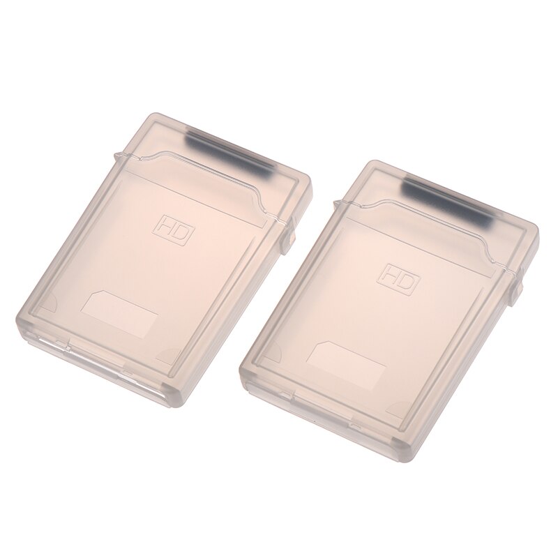 2pcs/set 2.5'' IDE SATA HDD Hard Drive Disk Plastic Storage Box Case Enclosure Cover Dust-proof Non-slip Hard Drive Case Box: GR