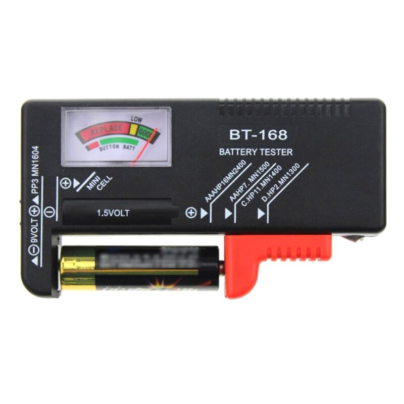 Universal Battery Checker Battery Tester Capacity Check Tool for AA AAA 9V 1.5V Button Cell Batteries Quickly Determine