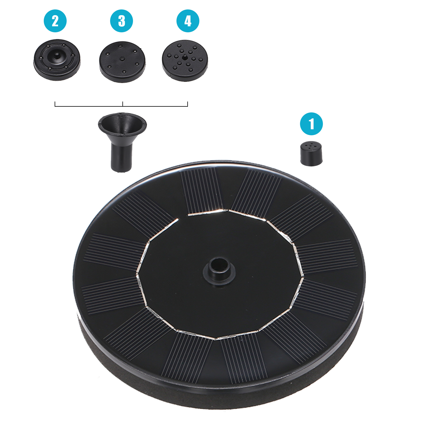 Tuin Decoratie Zonne-energie Water Fontein Vrijstaande Solar Diy Vogelbad Fontein Pomp Outdoor Drijvende Fontein