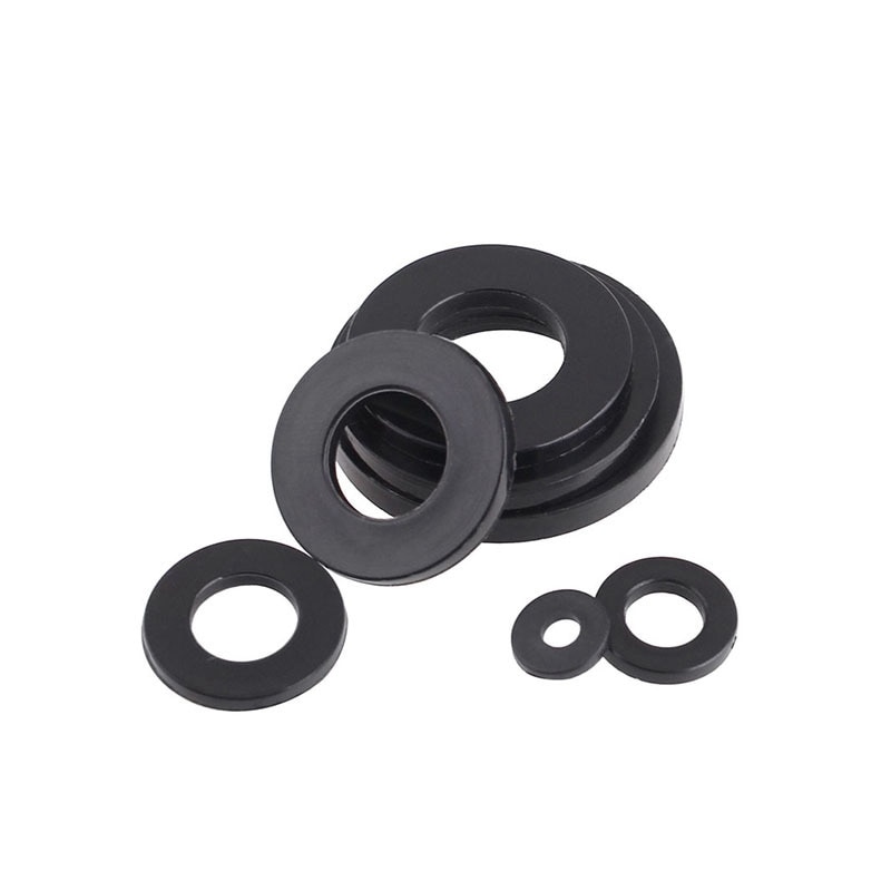 600 stk sort nylon gummi fladskive sortiment kit til  m2 m2.5 m3 m4 m5 m6 m8 m10 m12 almindelige reparations skive møbler pakning kit