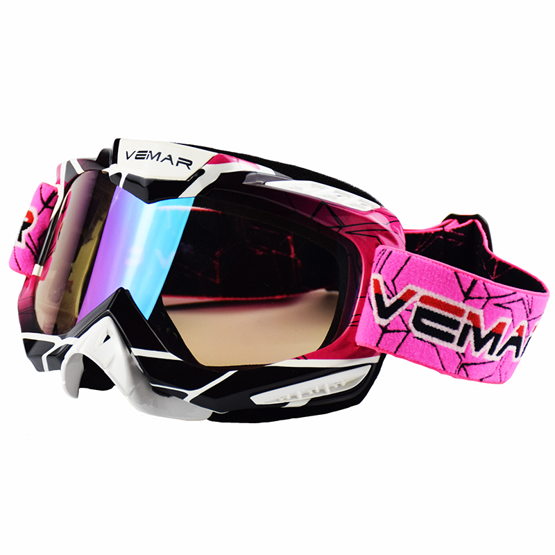 VEMAR Goggles Motorcycle Protective Gears Flexible Cross Helmet Face Mask Motocross Goggles Dirt Bike UTV Eyewear Gear Glasses