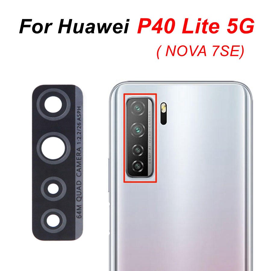 Cover posteriore in vetro per Huawei P40 Lite 5G copribatteria sostituzione vetro posteriore P40Lite 5G custodia posteriore custodia trasparente trasparente