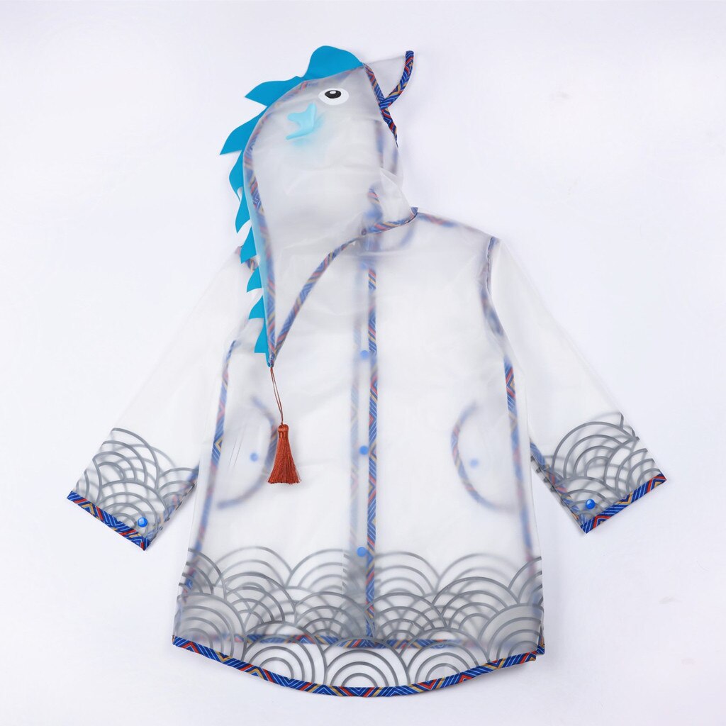 Niños niño chubasquero para niña lluvia borlas dinosaurio 3D ligero impermeable niños sombrero paraguas manos mágicas Tops niños