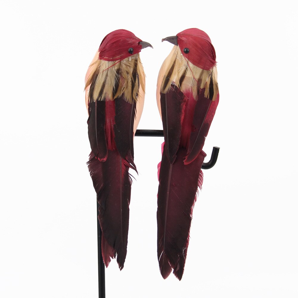 Foam Home Outdoors Garden Wedding Decoration Ornament 1pc Feather Artificial Parrots Imitation Bird Model DIY Party Use