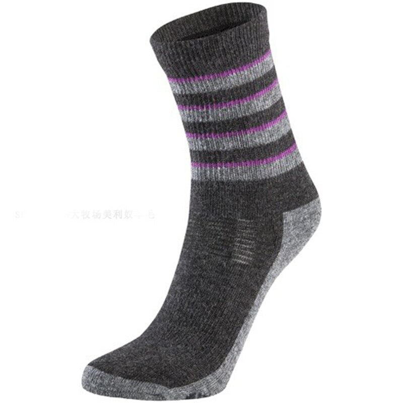 Chaussettes de randonnée en laine mérinos 50% pour enfants, chaussettes chaudes d&#39;hiver pour Sports de plein air, chaussettes thermiques pour équipe, taille européenne 31 à 34