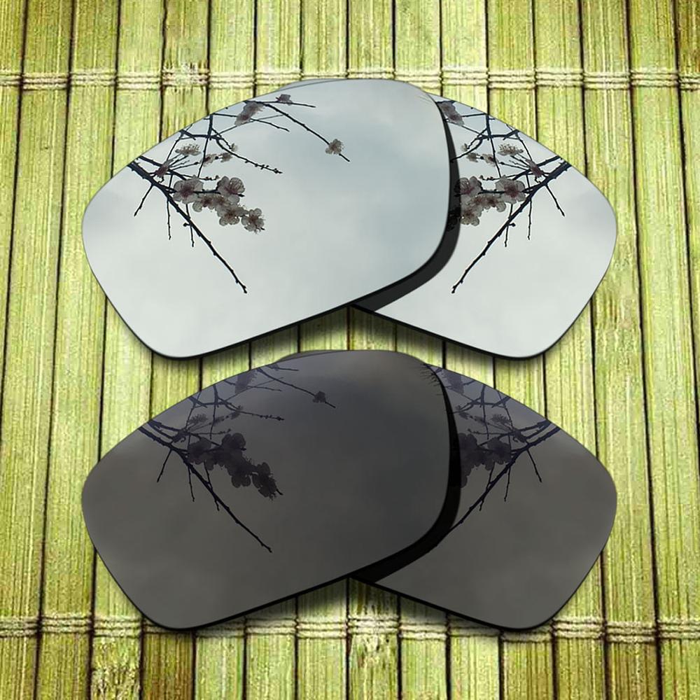 Gepolariseerde Vervanging Lense Voor-Oakley Fuel Cell Zonnebril Frame True Kleur Mirrored Coating-Chroom & Zwart Combineren Opties: Default Title