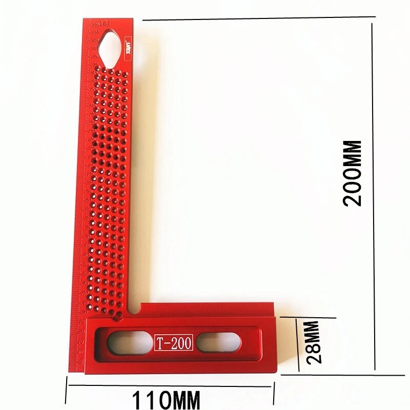 Holzbearbeitung Scribe 400mm T-typ Quadrat Herrscher Loch Ritzen herrscher Zeichnung Kennzeichnung Gauge Gekreuzte-out Messung Carpenter werkzeuge: YELLOW