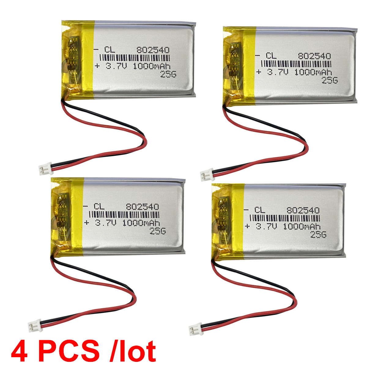 1-4 stück 3.7v lipo-akkus  pl802540 1000 mah, Lithium-Polymer-akkus) für heltec  t114 v2 lora 32 v3 entwicklungsboard lora-knoten: Blau