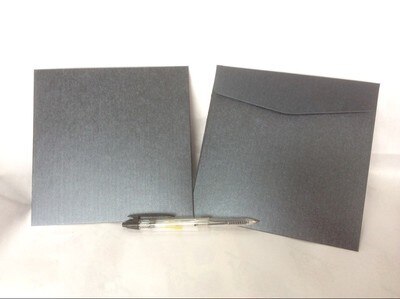 50pcs- Pearl Paper Square Envelope 14x14cm Wedding Invitation Envelopes Handkerchief Special Invitation: black