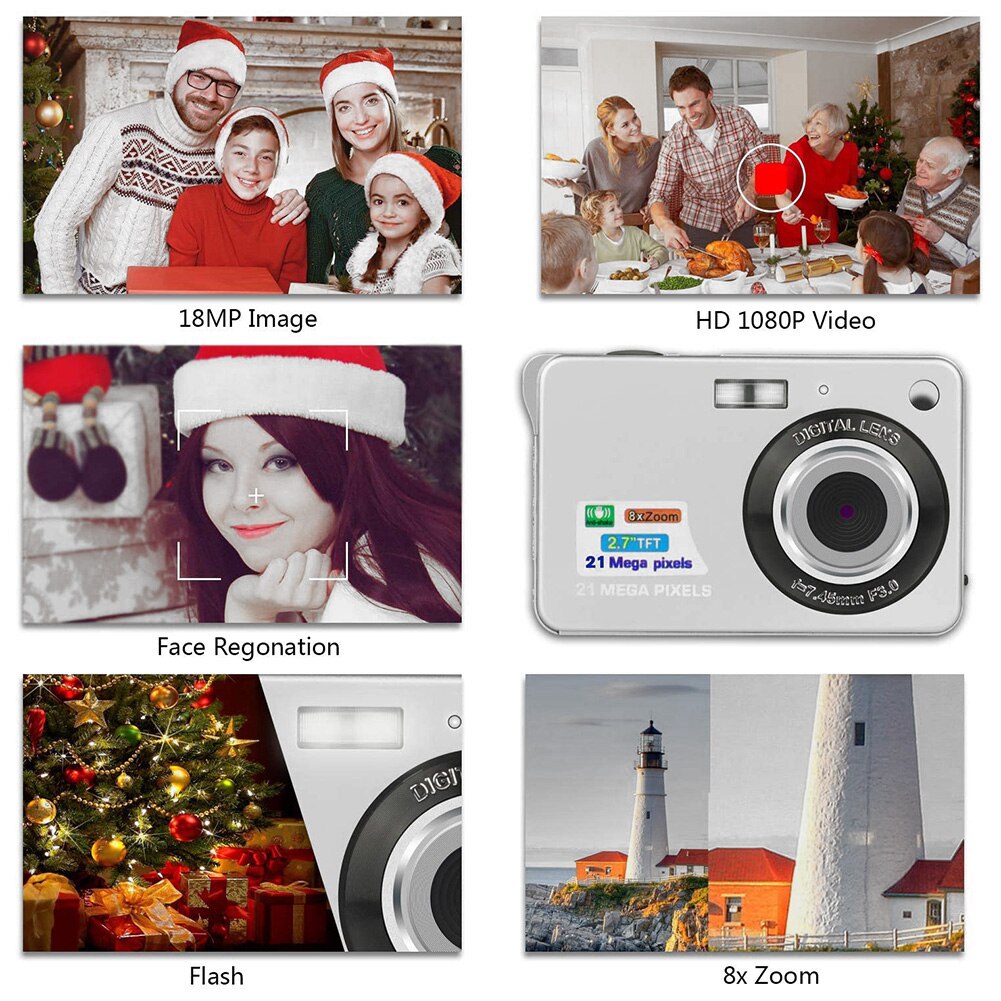 2.7 Inch Tft Lcd 18MP Digitale Camera 8x Zoom Anti-Shake Foto Video Camcorder Digitale Camera Originele Camera Optische