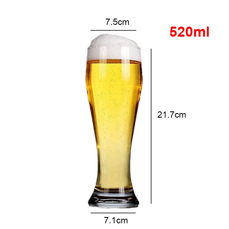 400ml 500ml 650ml ölglas mugg stor ölkopp midja blyfria kristallglas dricka whisky vodka essential bar ktv: 520ml
