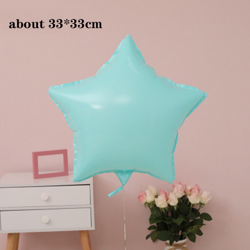 Globo de película de aluminio en forma de corazón, película de aluminio pentagrama, Globos de helio, decoración para , suministros de decoración, navidad: A-light green
