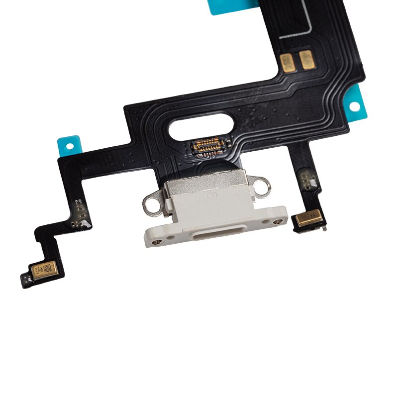 Connecteur de chargeur USB pour iPhone 7 8 Plus X XR XS max, câble flexible avec Microphone et prise Audio pour casque, 1 pièce