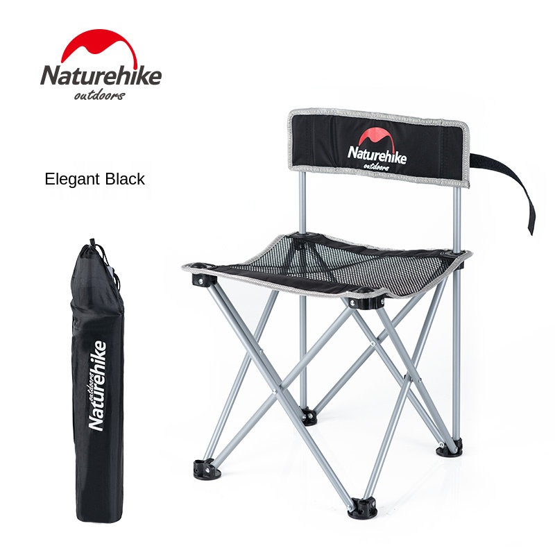 Naturehike Einkaufen Angeln Stuhl Tragbaren klappstuhl Klapp Sitz Hocker Camping Wandern Gartenarbeit Grill stuhl: Schwarz