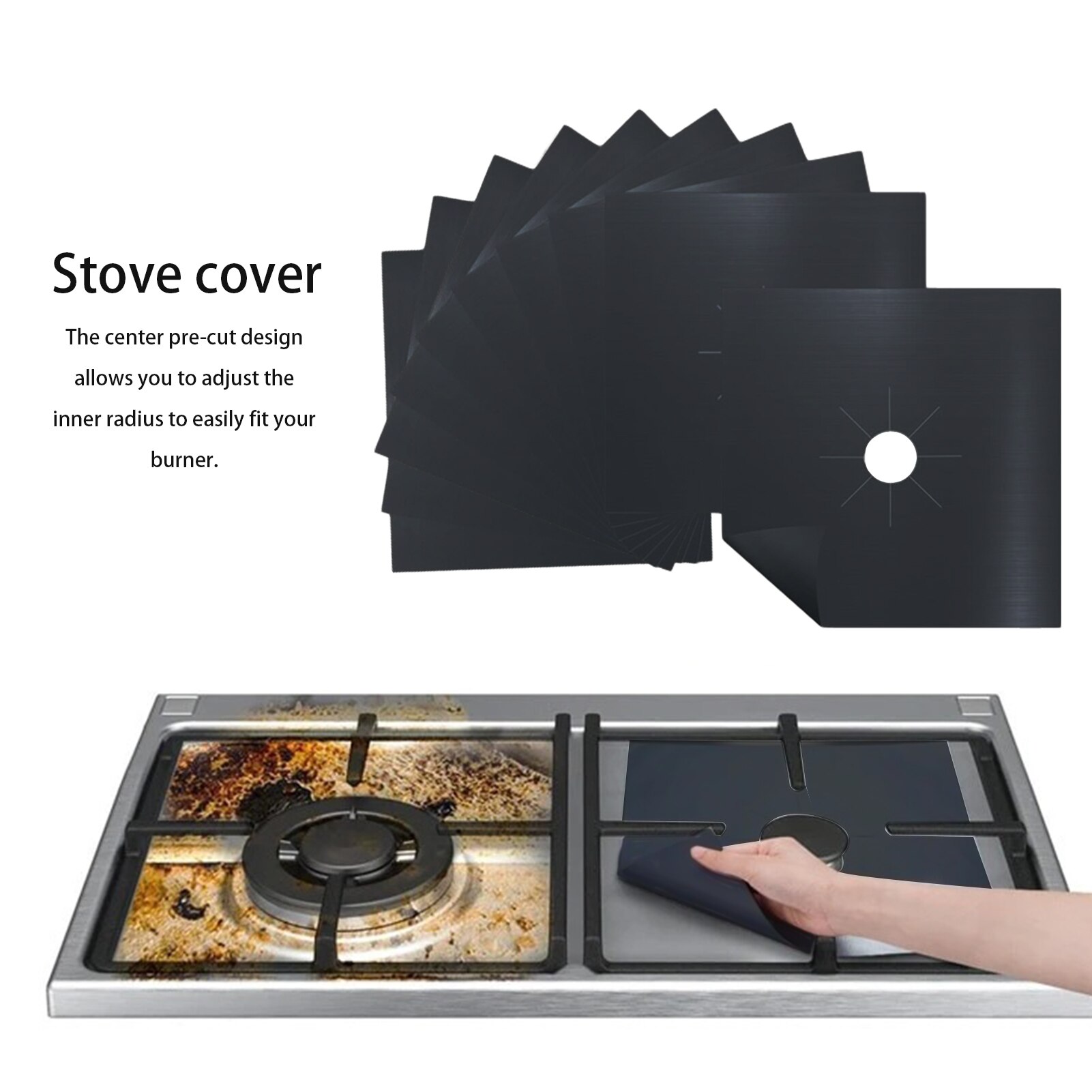 10Pcs Stove Cover Burner Covers With Nonstick Coat... – Vicedeal