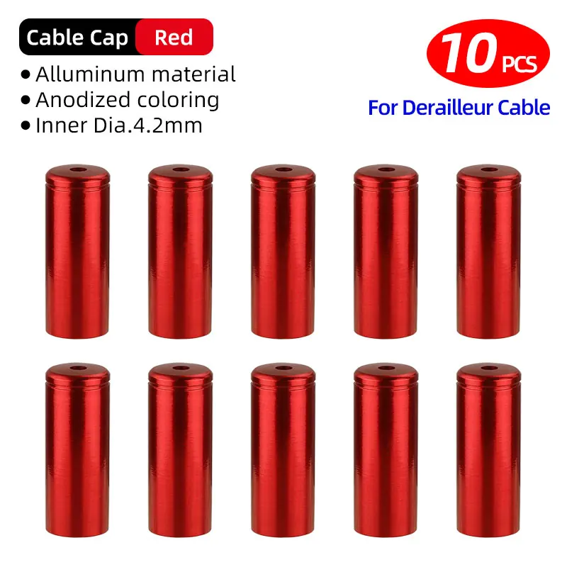 5mm Alloy Bicycle Brake Cable End Cap Housing Ferrules 4mm MTB Road Bike Derailleur Shifter Line End Crimps: black