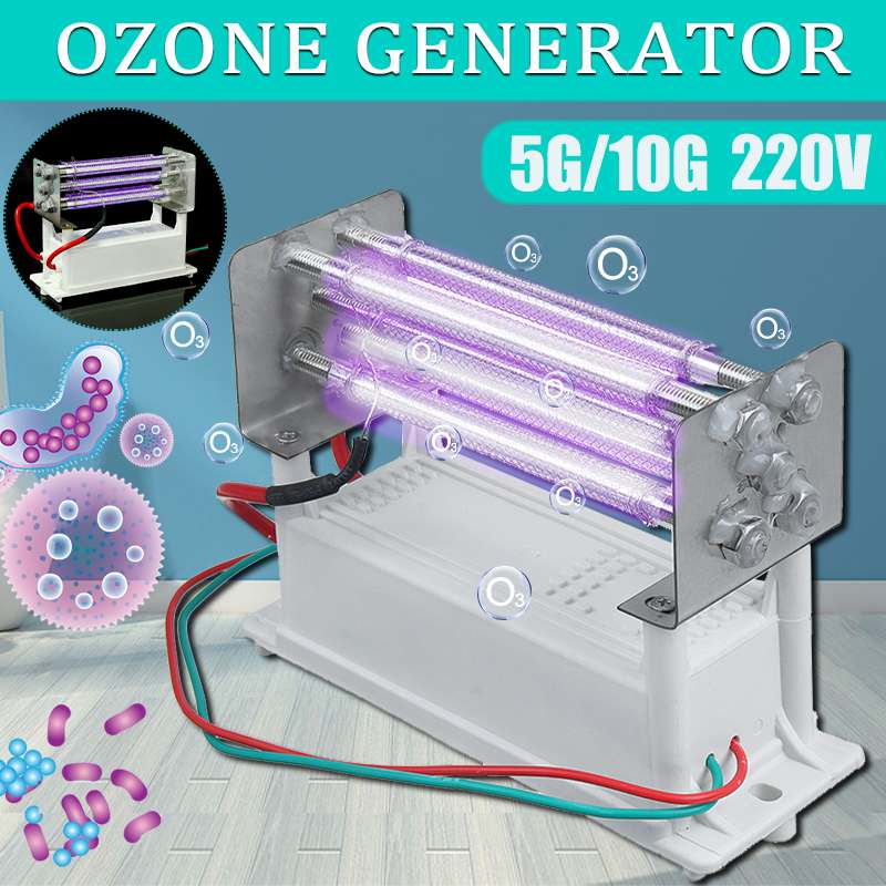 Ozon generator 220v 5g/10g hjem bil luftrenser bærbar ozon generator ozonizer luftrenser luftsterilisator bil ozon ionizer