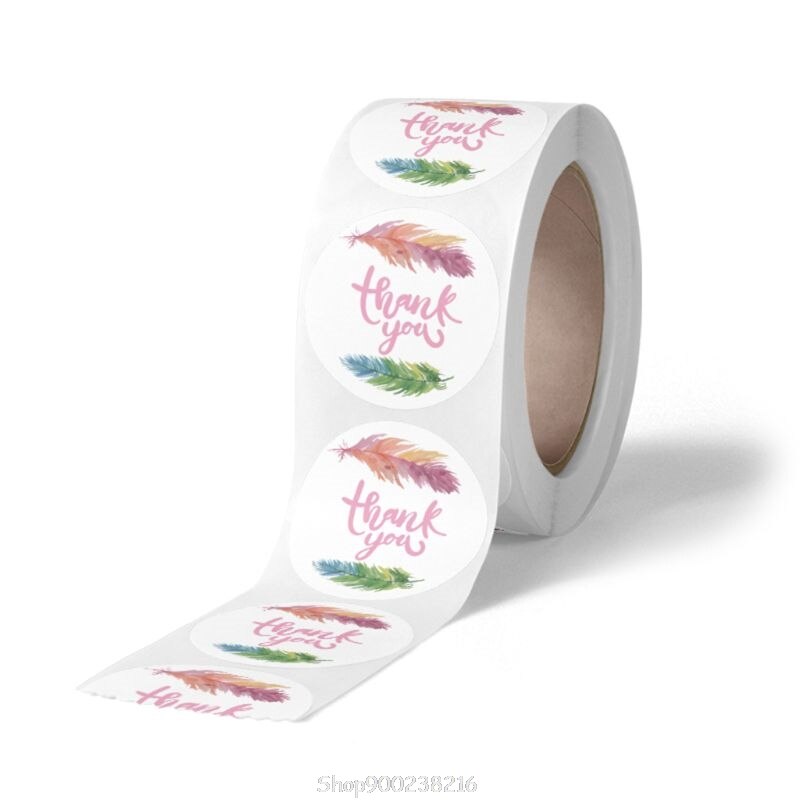 500 Stuks Dank U Stickers Veer Ronde Seal Label Vo... Grandado