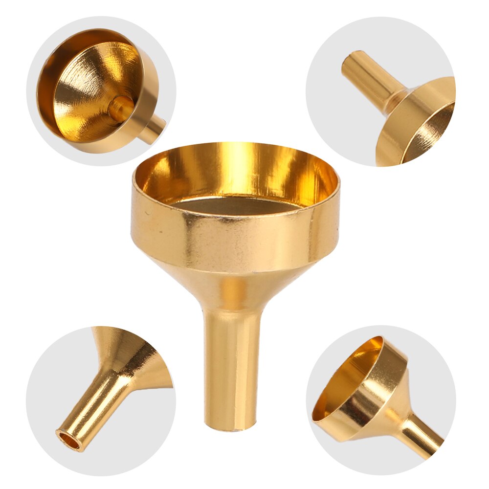 10 Stuks Mini Metalen Trechters Voor Vullen Kleine Flessen Refill Parfum Essentiële Olie Vloeibare Doseren Hulpmiddel Voor Lab Supplies