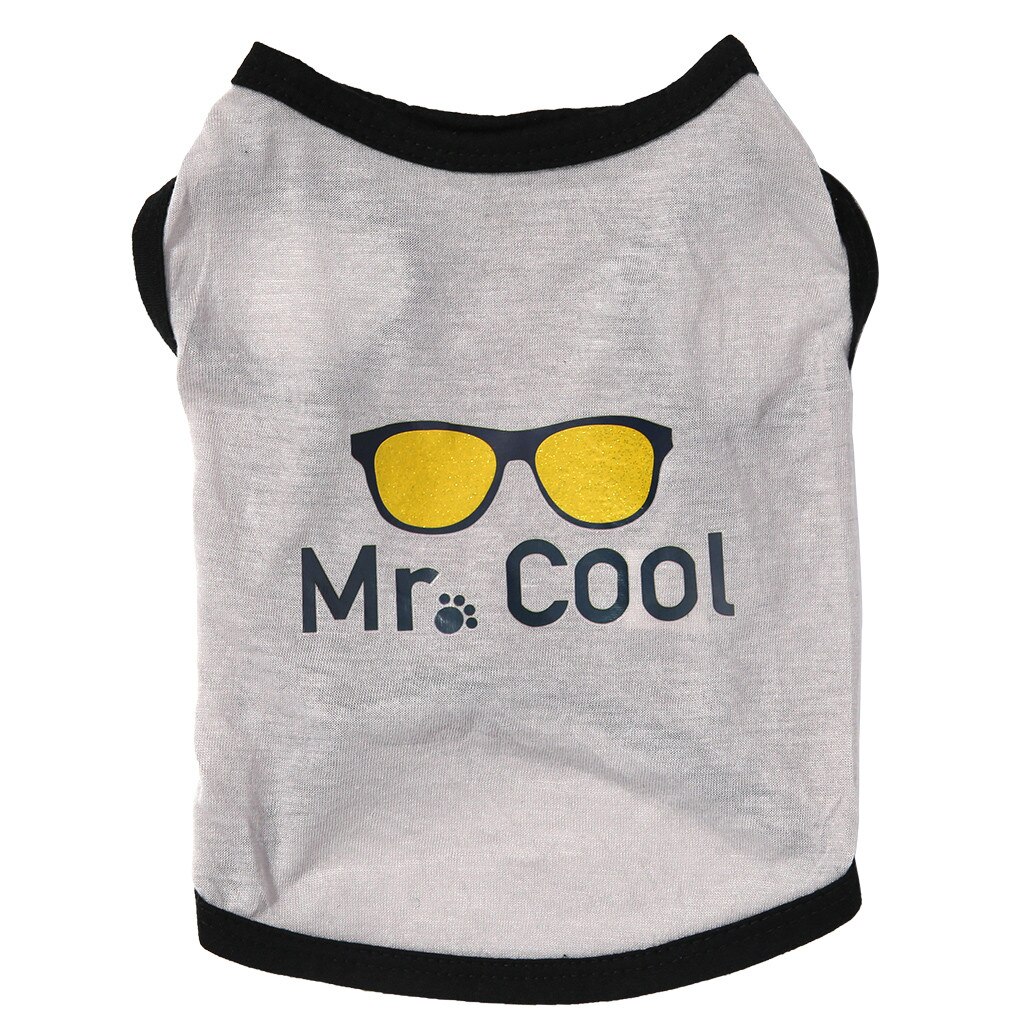 Vêtements chauds d'hiver pour animaux de compagnie, chemise avec lettres, peinture, polaire, chiot, chat: GRAY / XS