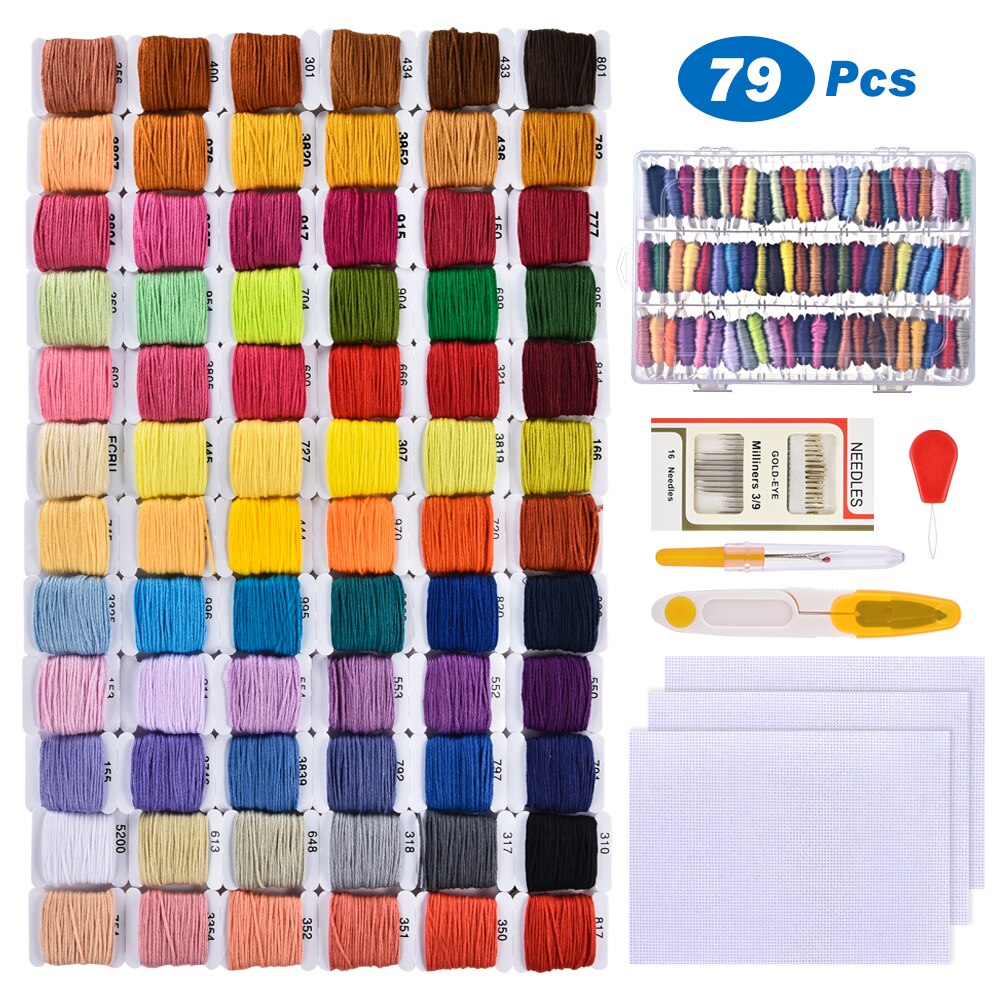 72 Colors Embroidery Thread Sewing Cotton Needle Craft Sewing Set Sewing Tools Embroidery Thread With Box