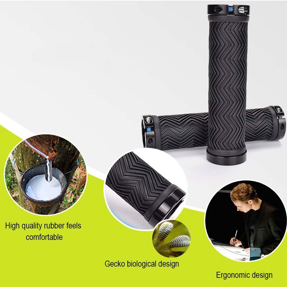 Fietsstuur handvatten hoes antislip zacht rubber fietsstuur eindgrepen dubbele vergrendeling voor racefiets mountainbike