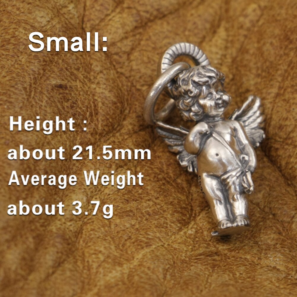 Linsion 925 Sterling Zilver God Van Liefde Cupido Mooie Angel Charms Little Hanger TA317: Small Pendant Only