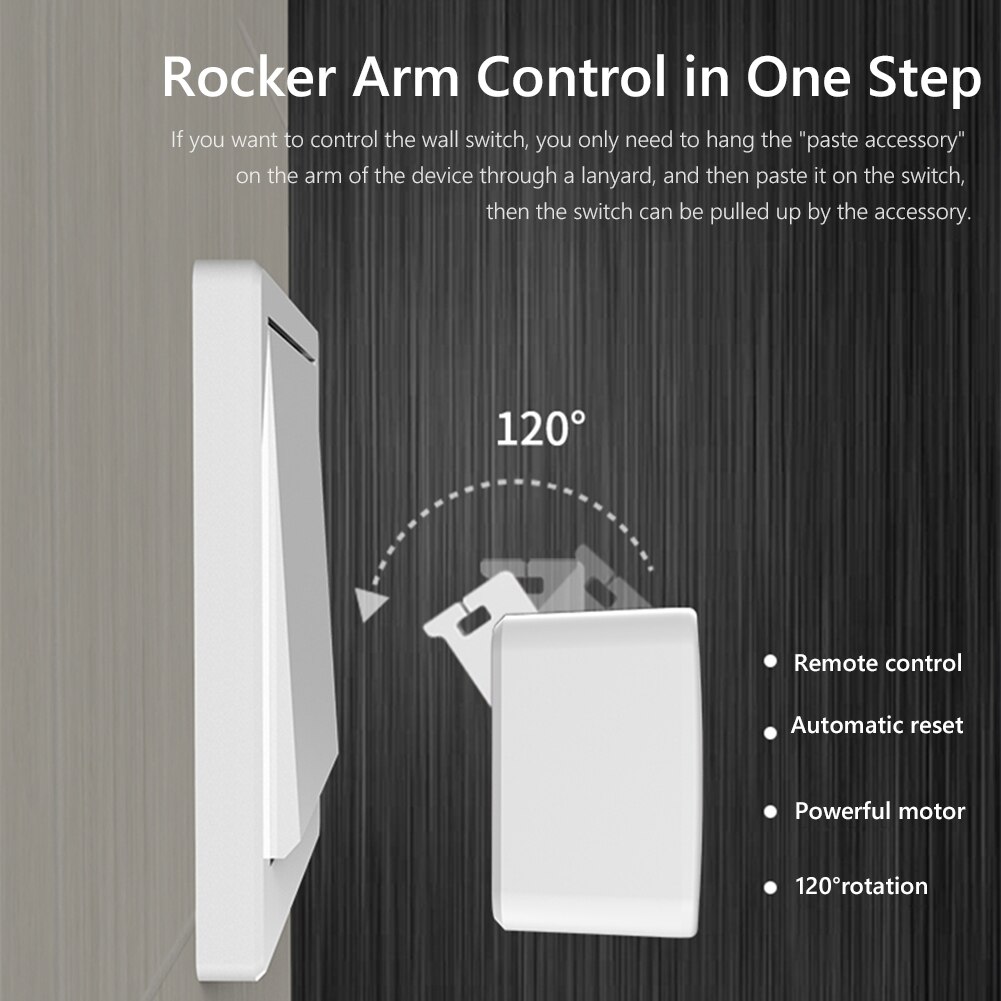 Bluetooth 5.0 Smart Switch Button Pusher for Garage Wall Light Switch App Timer Control