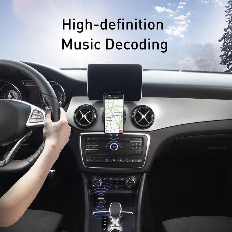 Baseus Car Aux Bluetooth Adapter Dual USB Car Charger FM Transmitter Handsfree Car Kit Auto Mp3 Player Bluetooth Car Receiver