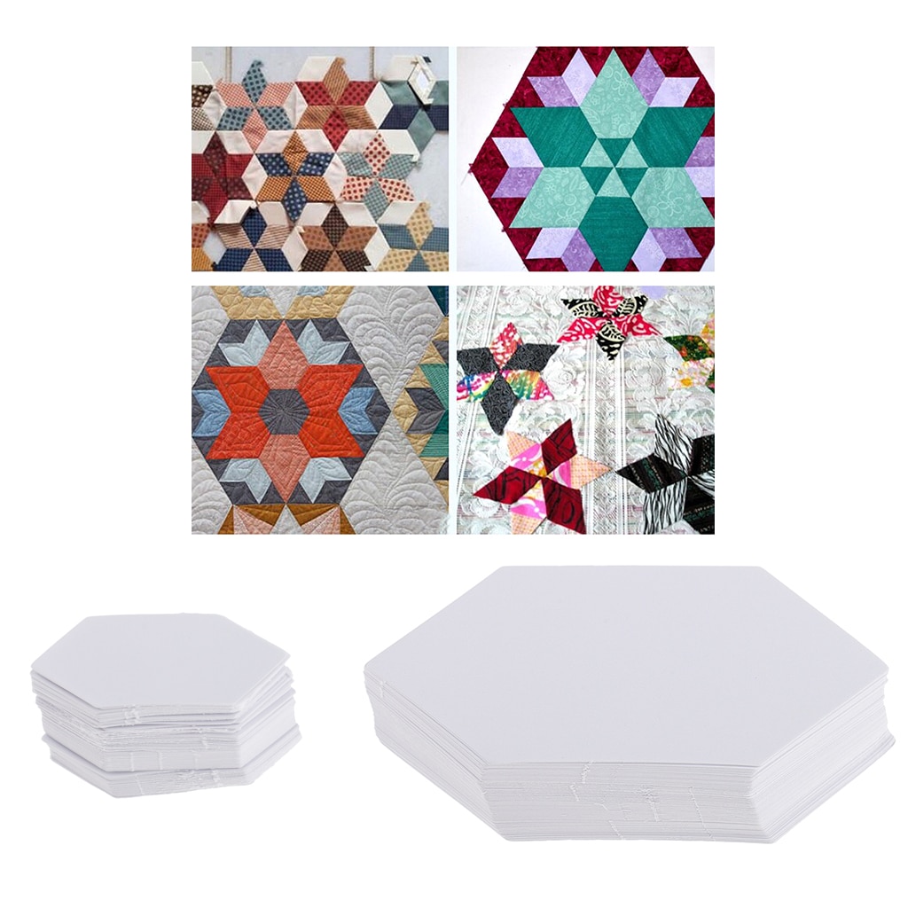 200 Pieces Hexagon Paper Quilting Templates English Paper Piecing Patchwork Template 4.2/7.9cm
