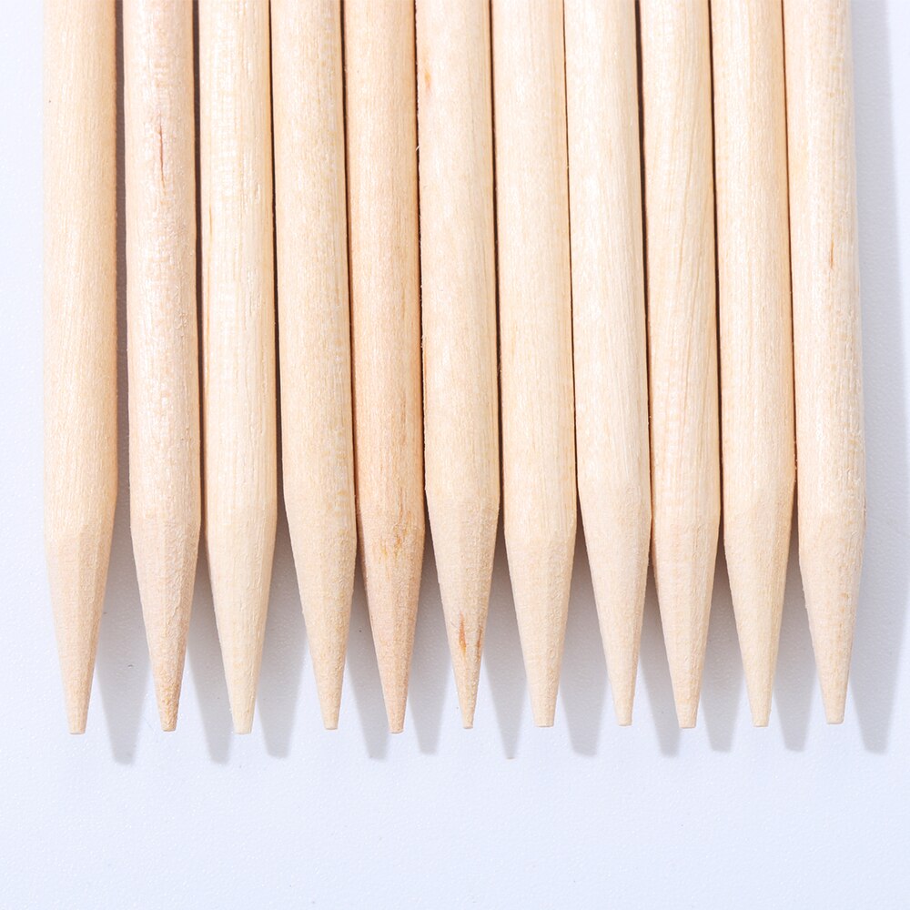 10/30/50Pcs Wood Stick Cuticle Remover Orange Dual-ended Nail Art Designs for Manicure Pedicure Pusher Cuticle Pusher Nail Tools