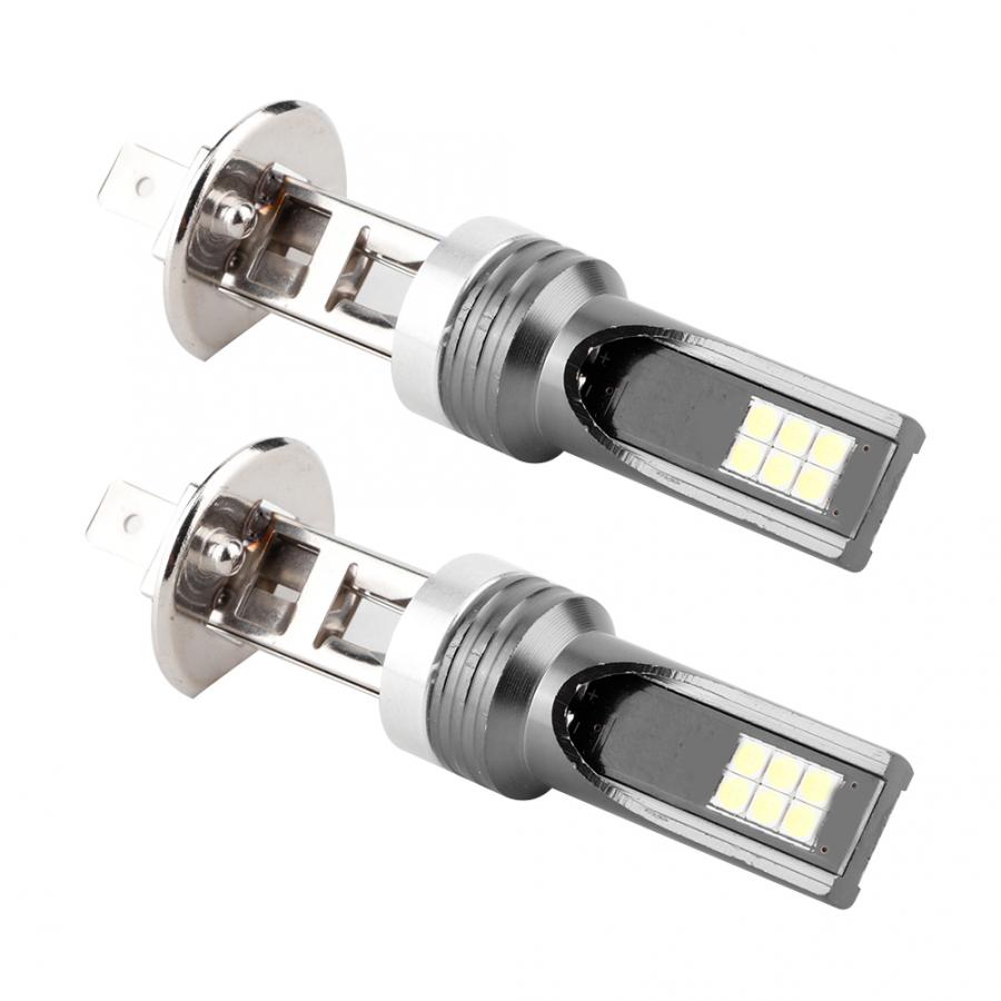 2pcs 3030 12LED H1 24W 6000K Auto LED Fog Lamp Auto Accessoire Mistlamp DC12V-24 V