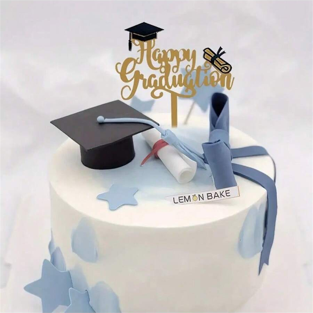 1/12 stks Gefeliciteerd op Afstuderen Taart Decoratie in 2025-Decoratie Benodigdheden voor Middelbare School/Universiteit/Senior