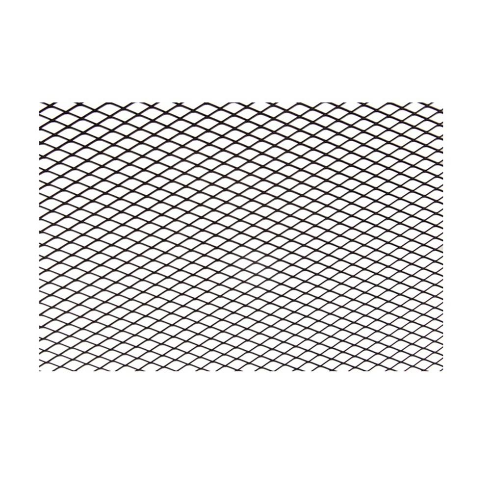 Stil aluminium bil køretøj sort krop gitter net mesh rhombus stil grill sektion tilbehør let at installere: Sort