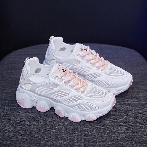 Frauen Schuhe Tennis Weibliche Modis lässig Sneaker Alle-Spiel verstopft Plattform runden Zehe Halbschuhe Pelz Keil Korb: 2 / 37