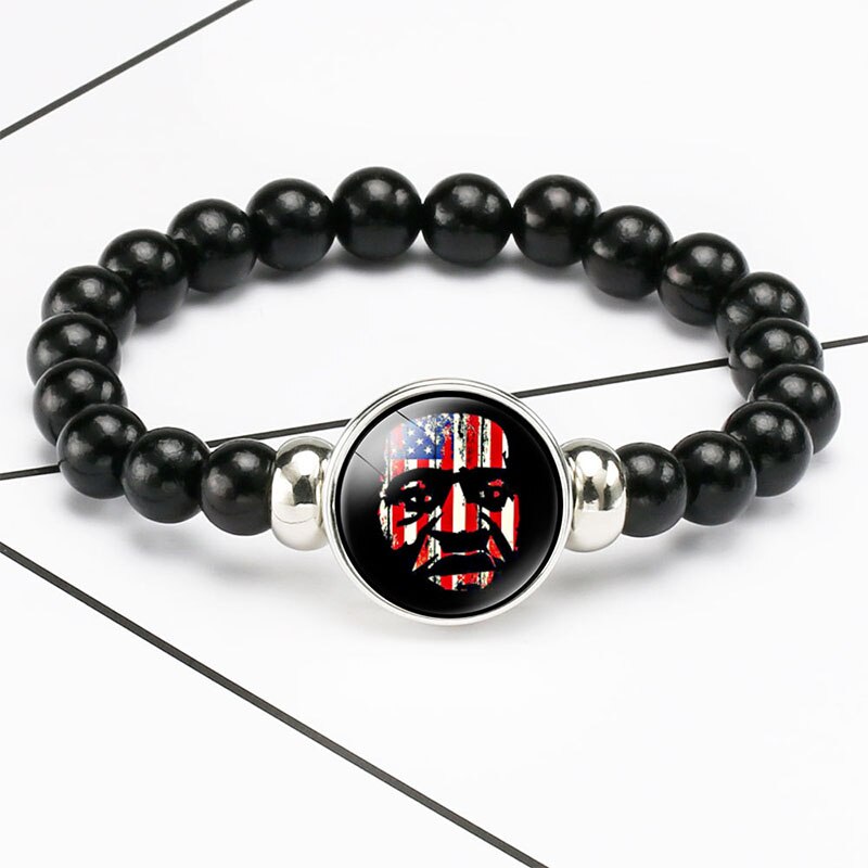Black Lives Matter Beaded Bracelet George Floyd Protest Glass Dome Snap Buttons Charms Bracelets Jewelry: 14