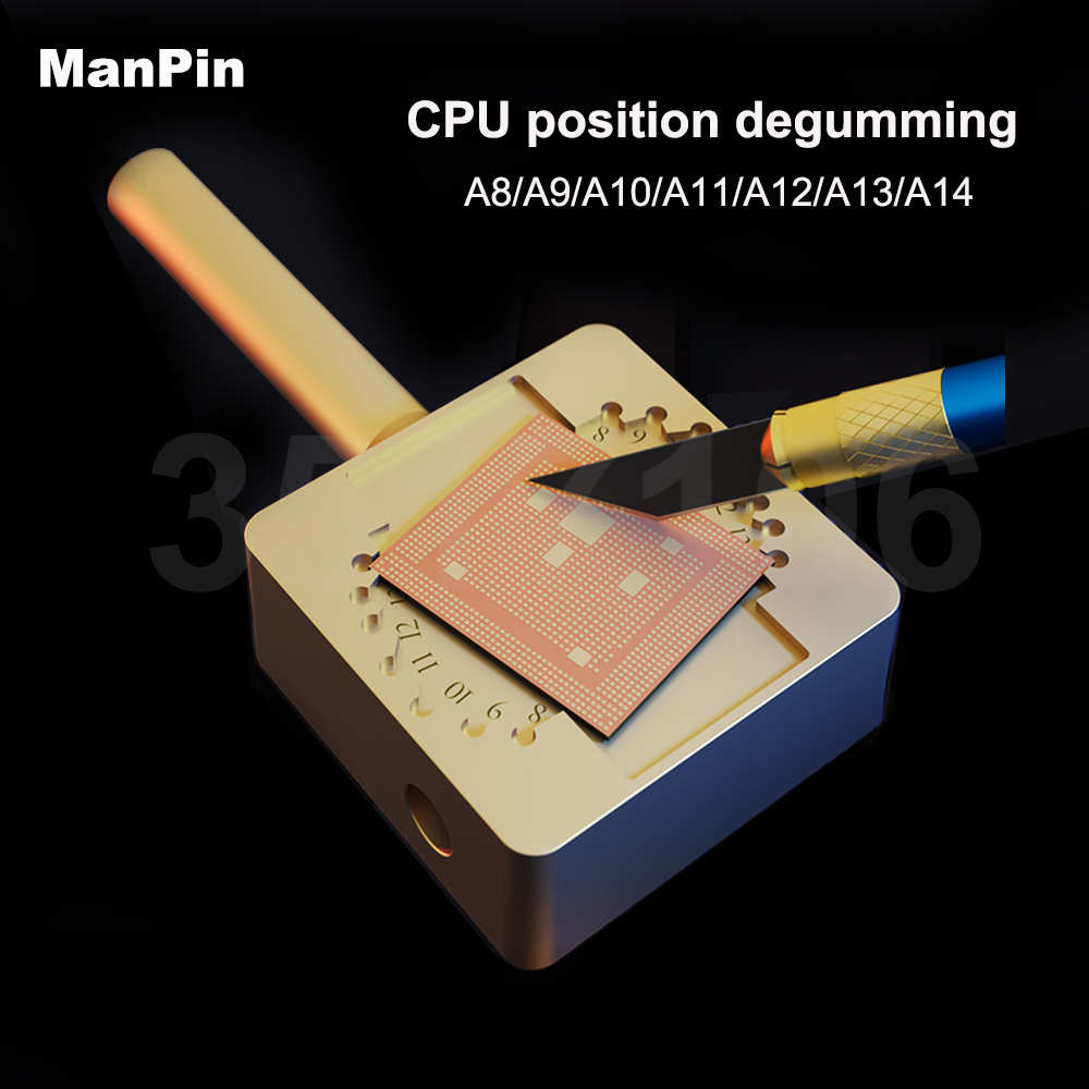 Mini-cpu-klebstoffentfernungsstation ,  a8 to a14 schnellheiz-ic-flexkabel aus reinem kupfer, kamera-ladeanschluss, handy-reparaturwerkzeuge