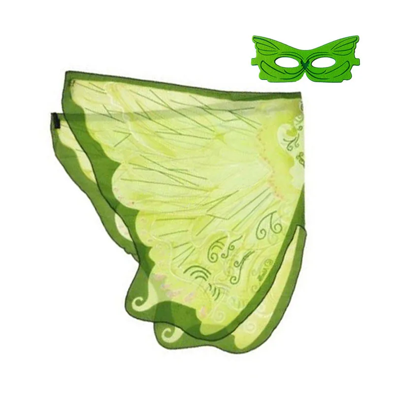 Butterfly Wings Fairy Cosplay Costume Chiffon Wing Kids Girls Blue Pink: GRAY