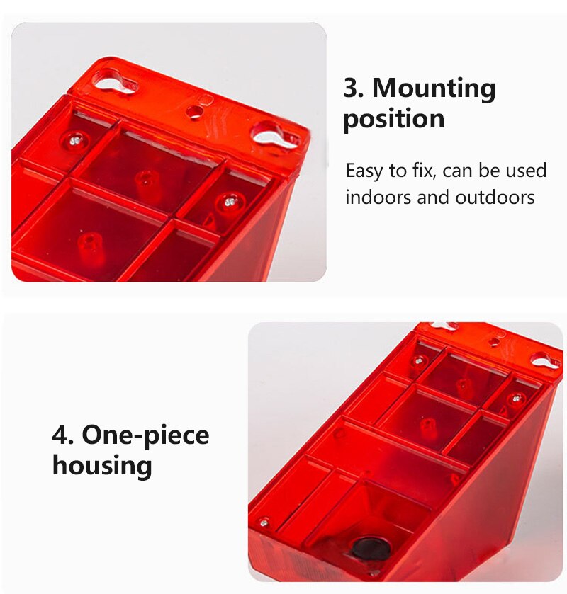 Solar Alarm Lamp Wireless IP65 Motion Sensor Security Alarm Siren PIR Detector For Home Yard Outdoor Smart Fast Alarm